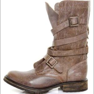 Steve Madden Banddit combat boots in stone leather